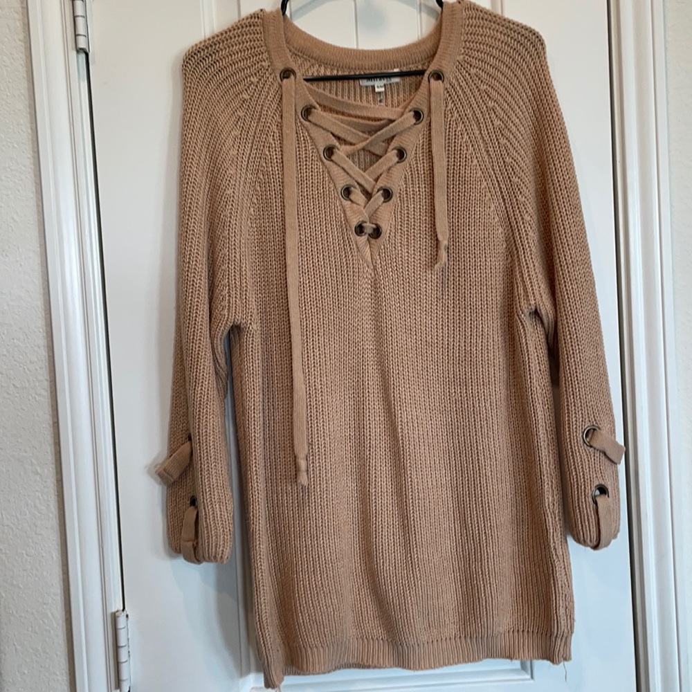 Tan sweater tunic s/m